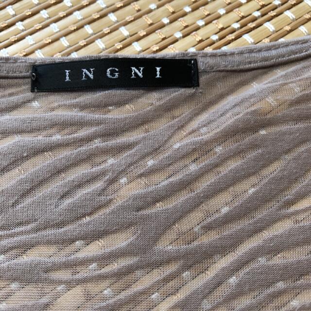 INGNI(イング)のINGNI イング トップス シースルー ゼブラ カットソー レディースのトップス(カットソー(半袖/袖なし))の商品写真