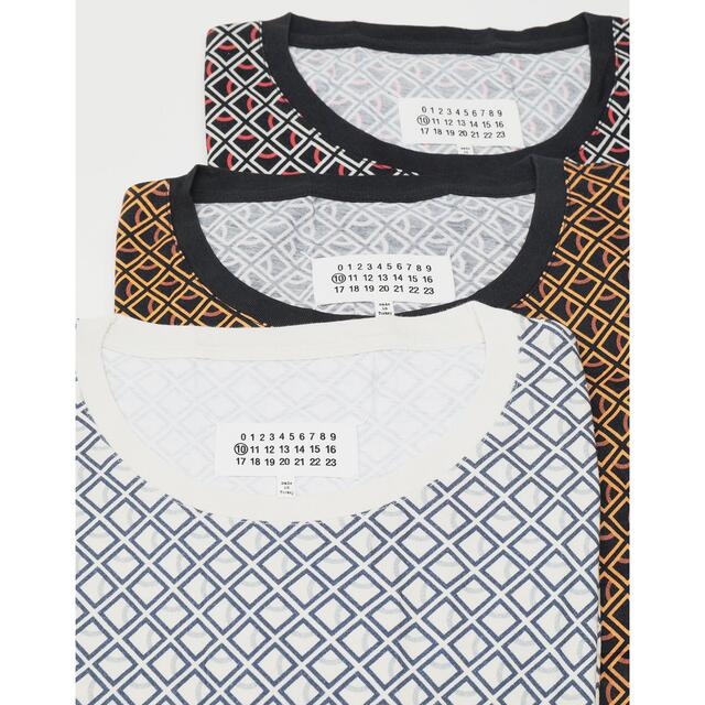 S新品 メゾン マルジェラ ジオメトリック 総柄 プリント 3枚パック Tシャツ
