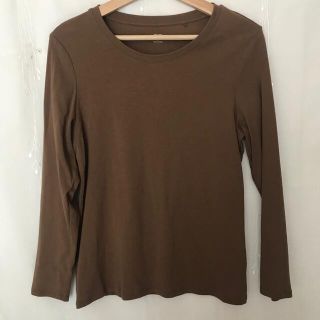 ユニクロ(UNIQLO)のユニクロ  コットンフライスクルーネックT 長袖 カットソー(Tシャツ(長袖/七分))