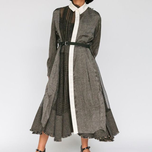 入手困難☆sacaiサカイ☆定16万コレクションライングレンチェック