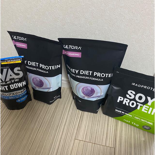 ultora プロテイン 紫芋ラテ　+ソイmad protein 抹茶ラテ