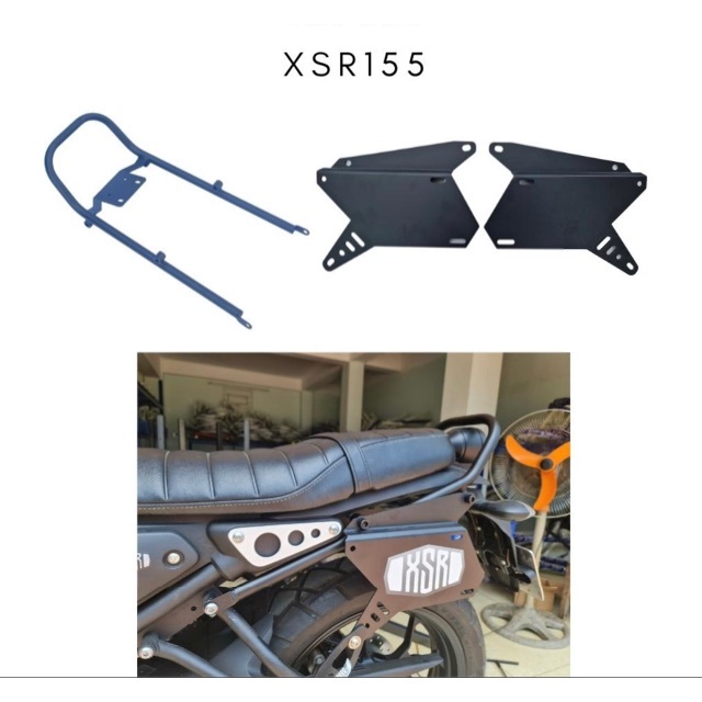 セール　セット　タンデムバー&サイドフェンダーXSR155用、サポートバッグ2枚タンデムバー