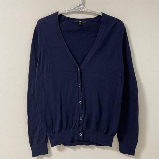 ユニクロ(UNIQLO)のユニクロ　UNIQLO カーディガン　ネイビー(カーディガン)