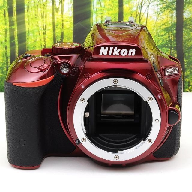 Nikon(ニコン)のNikon D5500☆WiFi搭載♪希少なワインレッド☆超高性能機★2603 スマホ/家電/カメラのカメラ(デジタル一眼)の商品写真