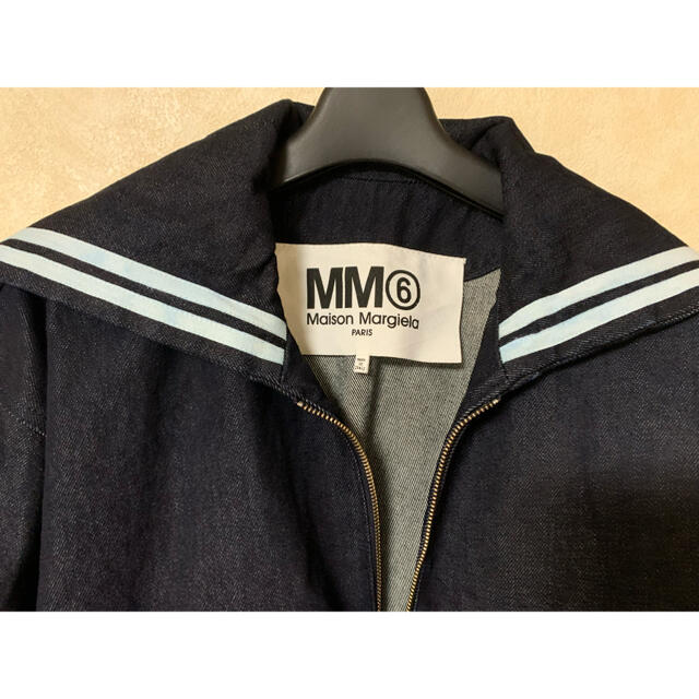 MM6(エムエムシックス)のMM6 Maison Margiela デニム　セーラーカラーコート レディースのジャケット/アウター(Gジャン/デニムジャケット)の商品写真