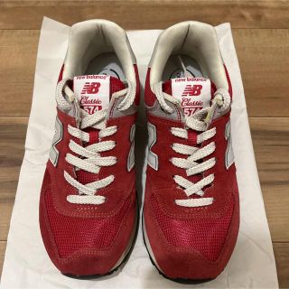 ニューバランス(New Balance)のニューバランス スニーカー ML574 24.5cm レッド(スニーカー)