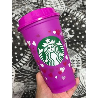 スターバックスコーヒー(Starbucks Coffee)のレア　海外限定　完売　バレンタイン　カラーチェンジ　リユーザブルカップ(容器)