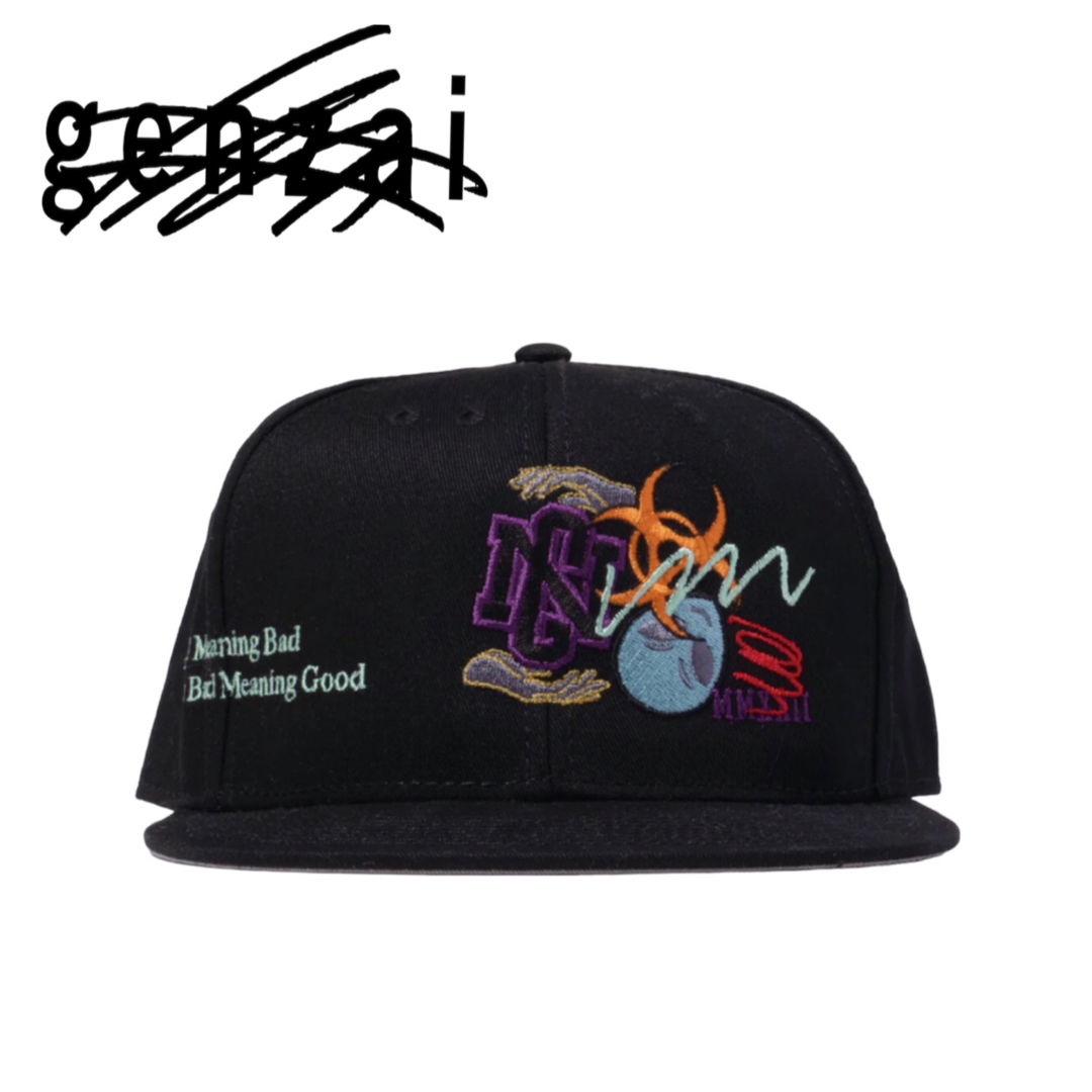 genzai alien collage cap Black 黒 ゲンザイ