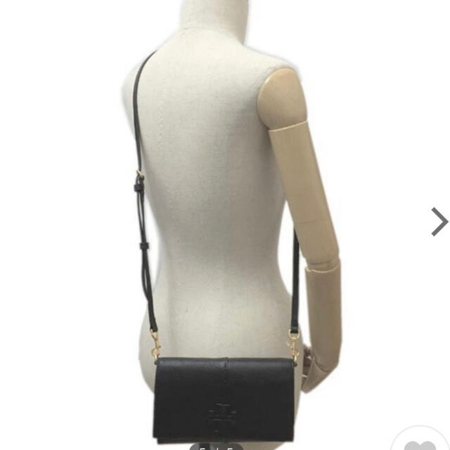 上品】 新品 トリーバーチ ショルダー ウォレット 財布 ブラック atak