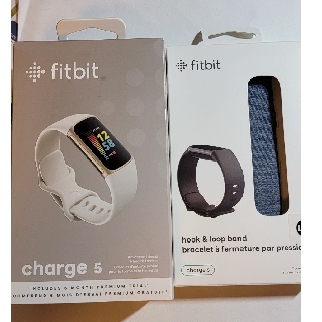 人気絶頂 くろぶた様専用 Fitbit Charge 5 ルナホワイト ソフト