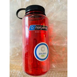 ナルゲン(Nalgene)のナルゲン　ワイドマウスボトル　1ℓ　レッド　新品未使用(登山用品)