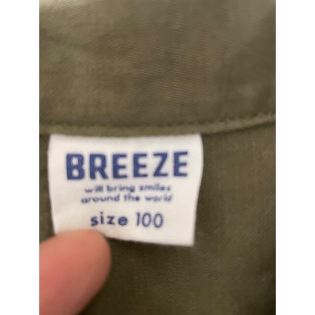 BREEZE(ブリーズ)のbreeze ブリーズ  カーキ  シャツ　スター　星 100 キッズ/ベビー/マタニティのキッズ服男の子用(90cm~)(ジャケット/上着)の商品写真