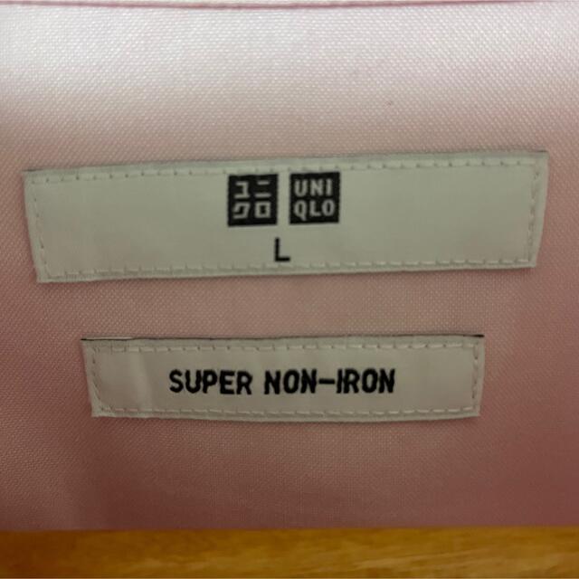 UNIQLO(ユニクロ)の【送料無料】ユニクロ カジュアルシャツ L ピンク メンズ ビジネス 中古 メンズのトップス(シャツ)の商品写真