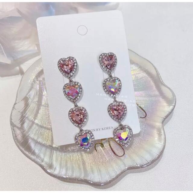 lilLilly(リルリリー)のpuadruple  heart silver earring レディースのアクセサリー(ピアス)の商品写真