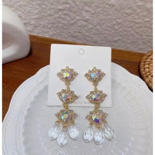 リルリリー(lilLilly)のaurora heart diamond earring(ピアス)