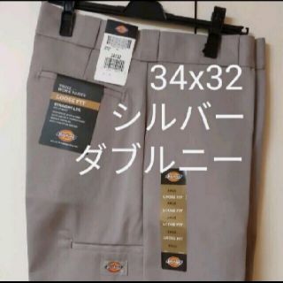 ディッキーズ(Dickies)の新品 34x32 SV ダブルニー ワークパンツ ディッキーズ シルバー(ワークパンツ/カーゴパンツ)