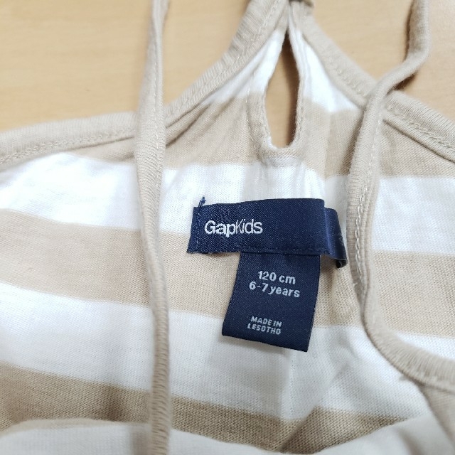 GAP(ギャップ)の美品 GAP kids ボーダーTシャツ キャミソール 120cm 2枚セット キッズ/ベビー/マタニティのキッズ服女の子用(90cm~)(Tシャツ/カットソー)の商品写真