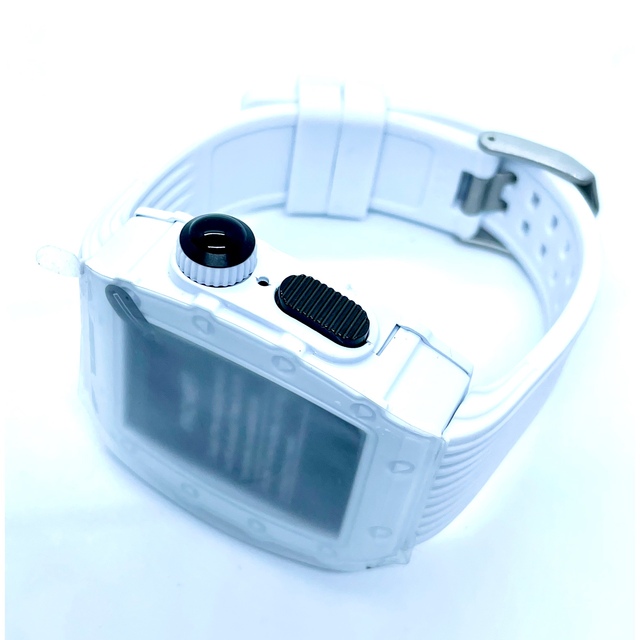 Apple Watch ケース RM 45mm モディファイカバー 白/黒 新品 メンズの時計(ラバーベルト)の商品写真
