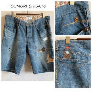 ツモリチサト(TSUMORI CHISATO)のツモリチサト アニマル デニムショートパンツ 動物(ショートパンツ)