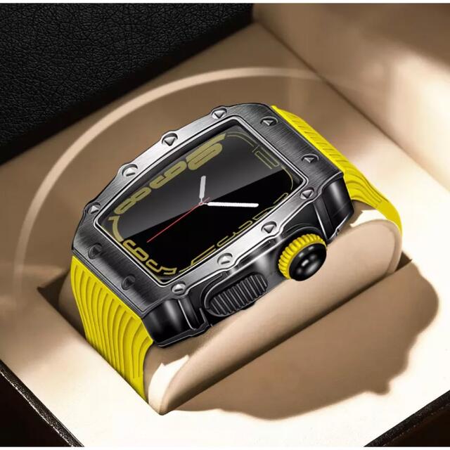 Apple Watch ケース RM 専用ベルト イエロー 黄 メンズの時計(ラバーベルト)の商品写真