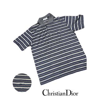 クリスチャンディオール(Christian Dior)の⭐︎Dior クリスチャン　ディオール　ボーダー　ポロシャツ　L相当(ポロシャツ)