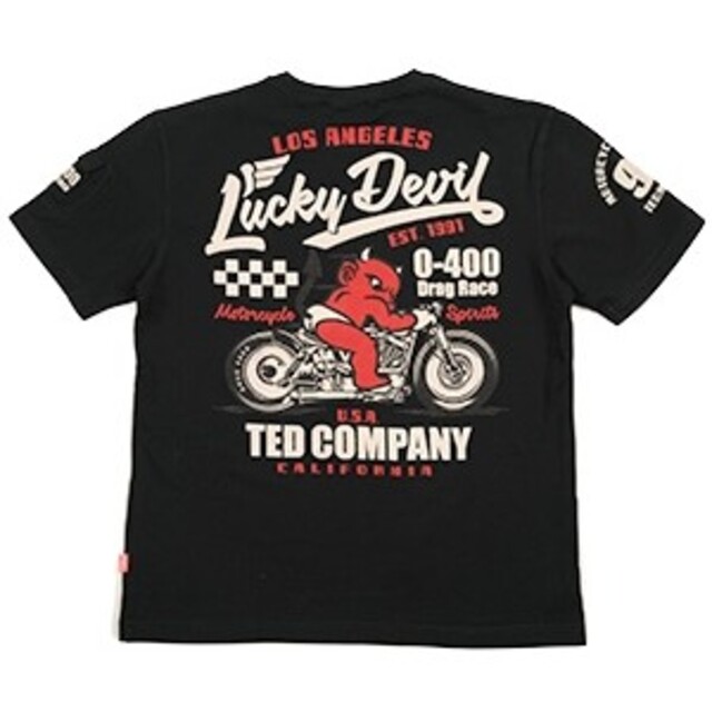 TEDMAN(テッドマン)のテッドマン/Tシャツ/ブラック/TDSS-542/エフ商会/カミナリモータース メンズのトップス(Tシャツ/カットソー(半袖/袖なし))の商品写真