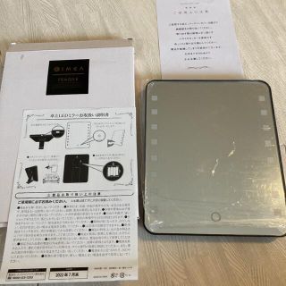 新品未使用　LED卓上ミラー(卓上ミラー)