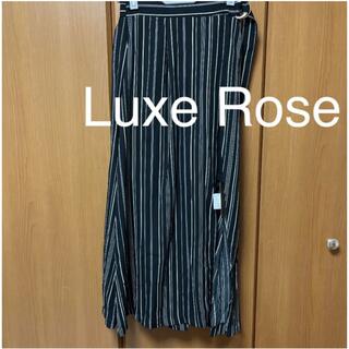リュクスローズ(Luxe Rose)のリュクスローズ スリット ロングスカート ストライプ(ロングスカート)