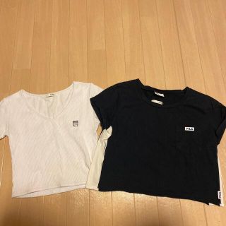 ジェイダ(GYDA)の（値下げ）GYDA ミニ丈トップス2枚セット(Tシャツ(半袖/袖なし))