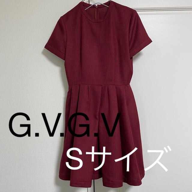 G.V.G.V.(ジーヴィジーヴィ)の美品☆ G.V.G.V ワンピース　レッド　Sサイズ レディースのワンピース(ミニワンピース)の商品写真