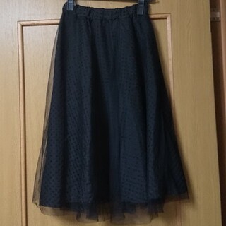 チェック☆チュールスカート(ひざ丈スカート)