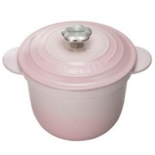 ルクルーゼ(LE CREUSET)のmakiさま専用 ルクルーゼ ココットエブリィ 18 シェルピンクフラワーツマミ(鍋/フライパン)