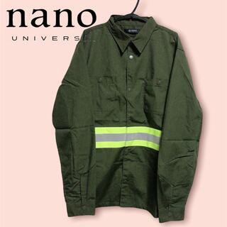 新品 nanobase ナノユニバース  リフレクターラインシャツジャケット L