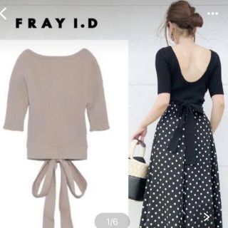 フレイアイディー(FRAY I.D)のfray id バックリボンプルオーバー(ニット/セーター)