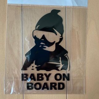 車用ステッカー　デカール　BABY on Board （黒）ベビー　キッズ　カー(ステッカー)