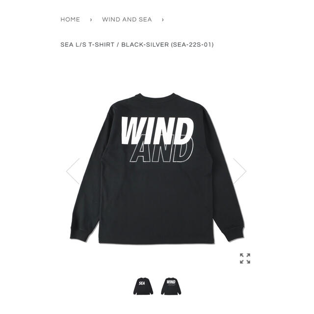 WIND AND SEA L/S T-SHIRT / BLACK-SILVER 人気の商品 28%割引