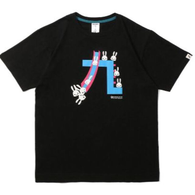 CUNE(キューン)の新品うちわ付 cune キューン  滑り台 すべり台 9周年記念　Tシャツ XL メンズのトップス(Tシャツ/カットソー(半袖/袖なし))の商品写真