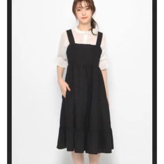 ヘザー(heather)の【美品】Heather バックリボンノースリーブワンピース(ロングワンピース/マキシワンピース)