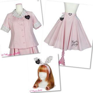 アンジェリックプリティー(Angelic Pretty)の【4点set】Milkshake シリーズ【pink】(ひざ丈ワンピース)