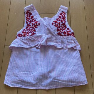 プティマイン(petit main)の⭐︎専用⭐︎プティマイン【サイズ100 】花柄刺繍トップス(ブラウス)