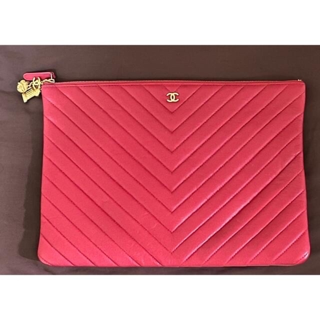 CHANEL - CHANEL シャネル クラッチバッグ 赤 レッドの通販 by Rum