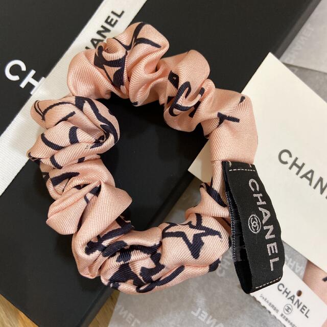 新品　CHANEL　シャネル　ヘアータイ　シュシュ&スカーフ　ヘアアクセサリー