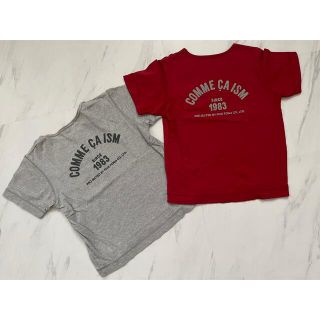 コムサデモード(COMME CA DU MODE)の（maniyu様）コムサ 半袖Tシャツ 130㎝ 2枚セット グレー レッド(Tシャツ/カットソー)