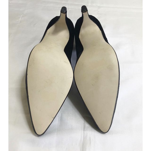 ブティックオーサキ BOUTIQUE OSAKI パンプス ベロア 23cm 黒 レディースの靴/シューズ(ハイヒール/パンプス)の商品写真