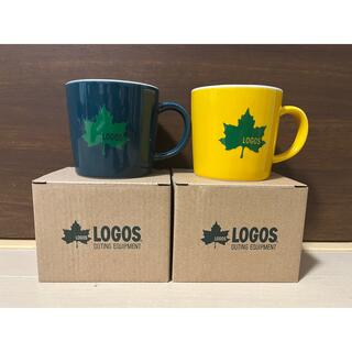ロゴス(LOGOS)のマグカップ ロゴス グリーン イエロー LOGOS カラフル 2個セット 非売品(グラス/カップ)