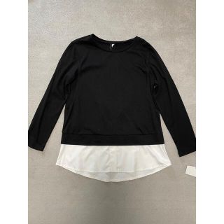 ニシマツヤ(西松屋)の新品★未使用　授乳服　ロンT カットソー　黒(マタニティトップス)