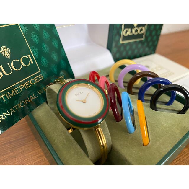 ★GUCCI（グッチ）TIMEPIECESチェンジベゼルGQ1100 QZ美品★ | フリマアプリ ラクマ