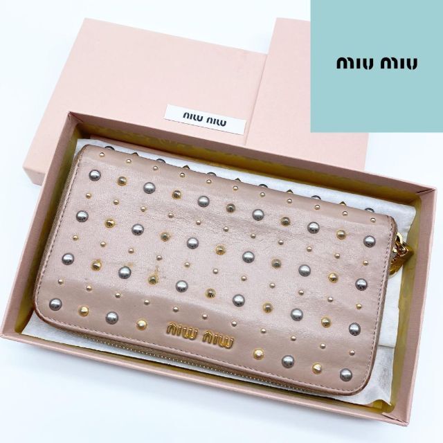 定番人気！ miumiu MIU　ミュウミュウ　財布　長財布　ラウンドファスナー MIU - 財布