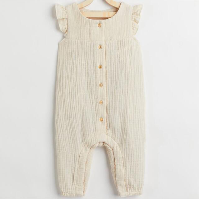 H&M(エイチアンドエム)のH&M BABY コットンロンパース キッズ/ベビー/マタニティのベビー服(~85cm)(ロンパース)の商品写真