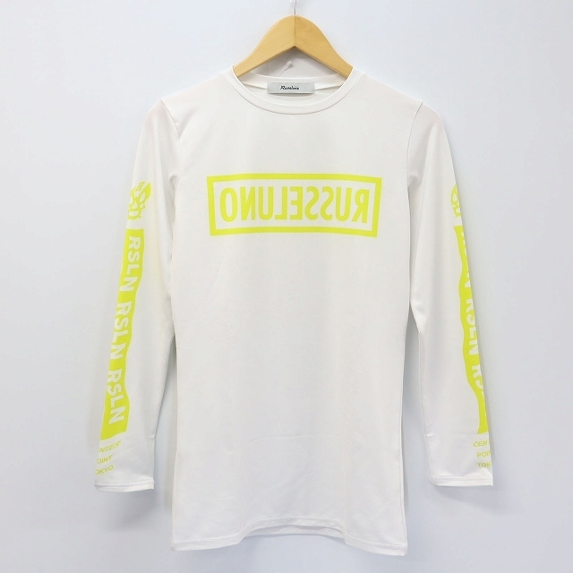 ラッセルノ Russeluno ロゴ プリント インナー Tシャツ L ホワイト ラッセルノ Russeluno ロゴ プリント インナー Tシャツ L ホワイト